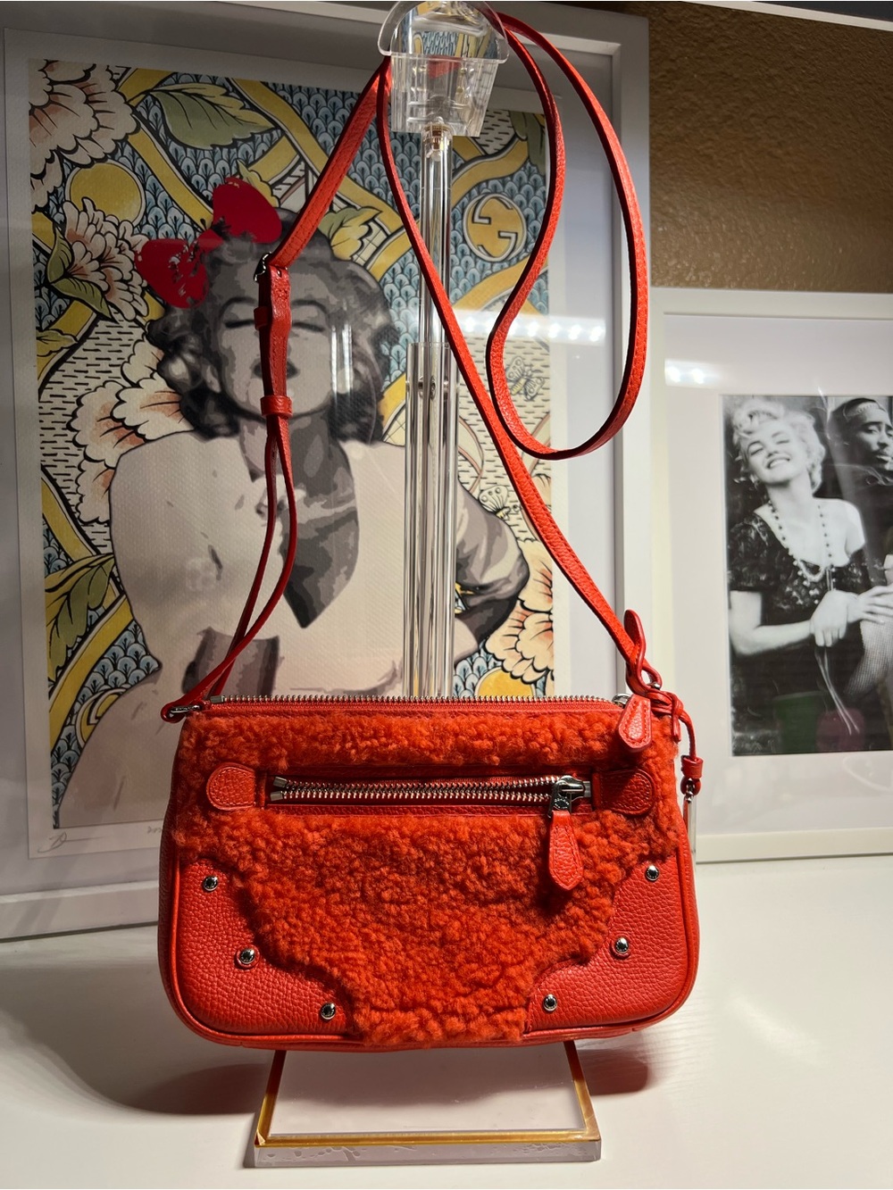 COACH Nolita Shearling Crossbody Bag